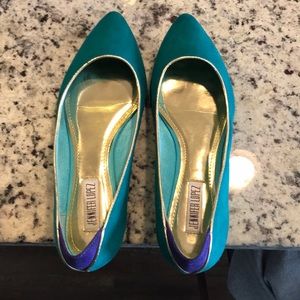 Green and teal flats